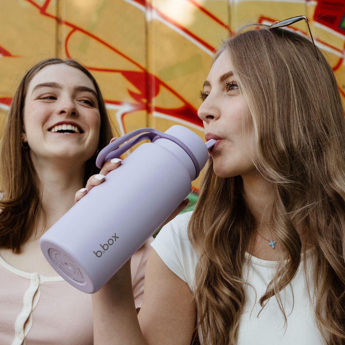 1L Insulated Flip Top Bottle - lilac love