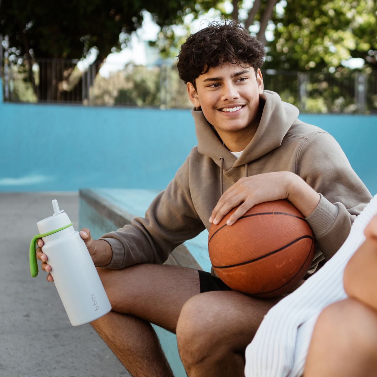1L Insulated Flip Top Bottle - lime time