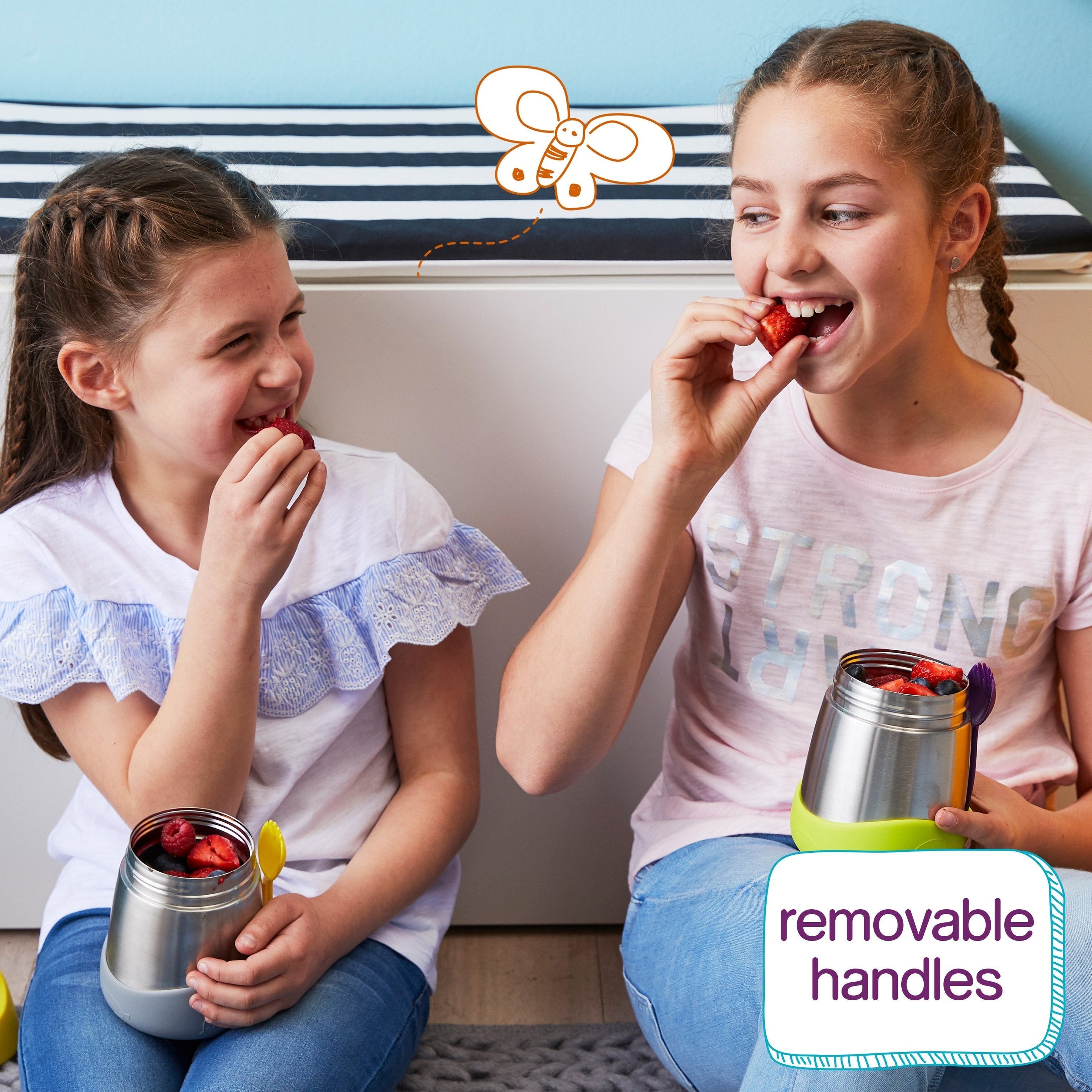 insulated food jar - strawberry shake - b.box for kids