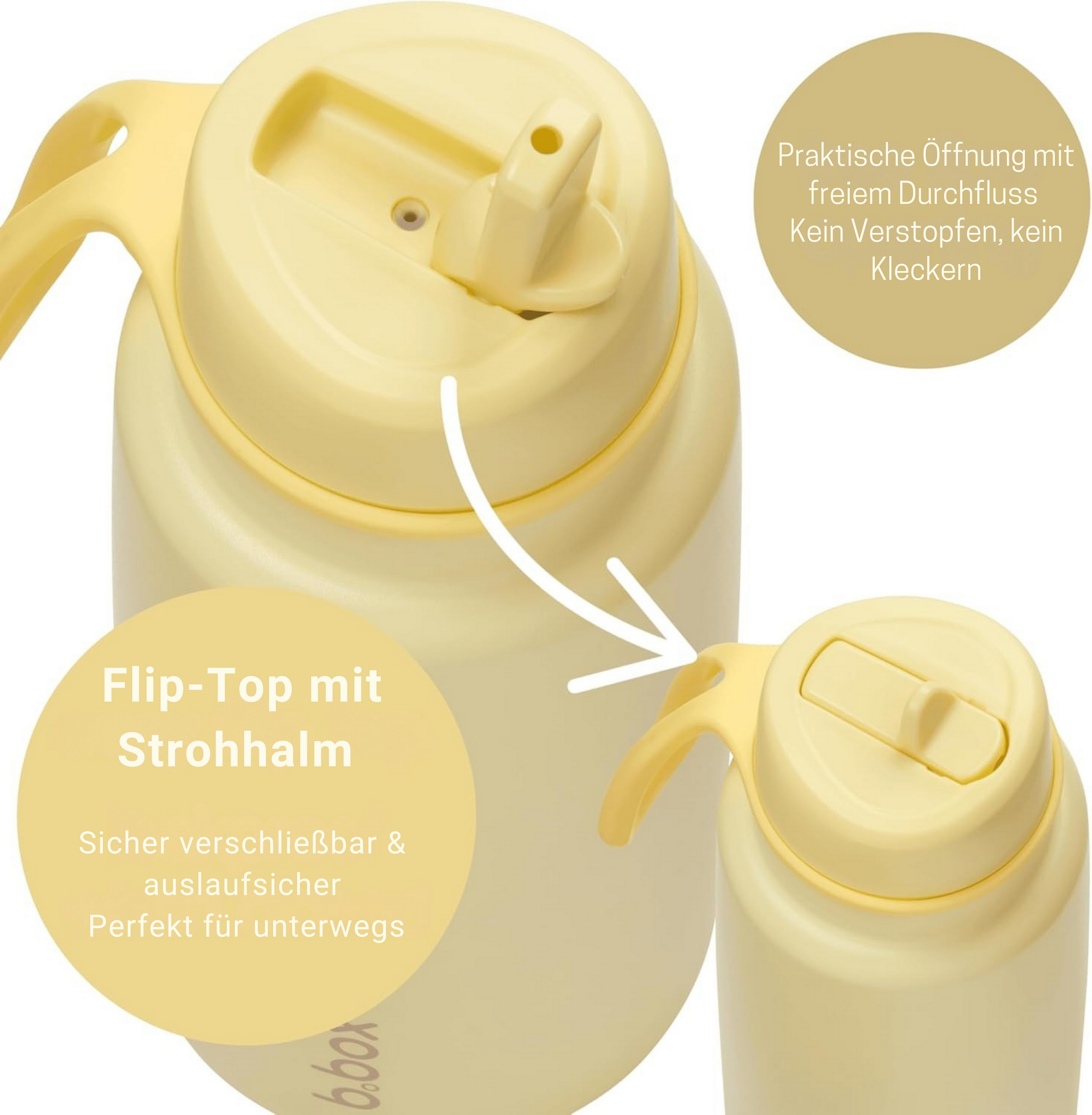1L Insulated Flip Top Bottle - lemon twist